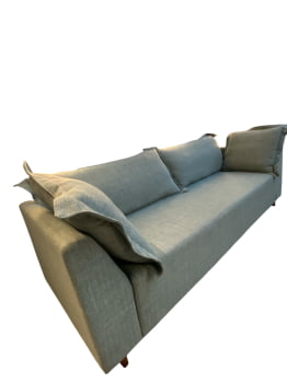 SOFÁ FIXO AREZZO RETO COM 2,40M - SUEDE VERDE A429 