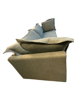 SOFÁ FIXO AREZZO RETO COM 2,40M - SUEDE VERDE A429 