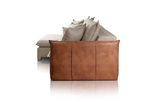 SOFÁ FRANCESCA EM MOLAS BONNEL FLEX COM 2,40M - TECIDO EM SARJA CINZA 526