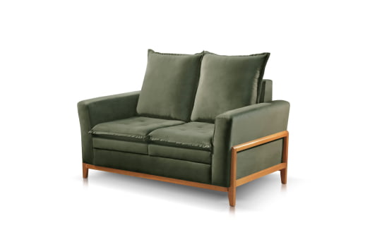 SOFÁ IVY 3 E 2 LUGARES - 2,10M/1,48M - TECIDO EM VELUDO CHUMBO 526