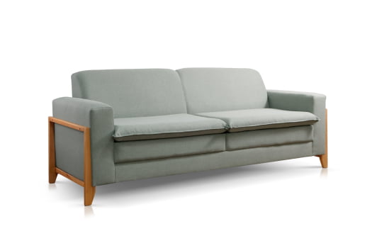 SOFÁ LANA COM 2,10M - TECIDO EM SARJA CINZA 566