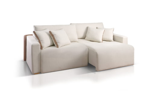 SOFÁ SAMANTHA EM MOLAS ENSACADAS COM 2,30M - TECIDO LINHO BEGE 564