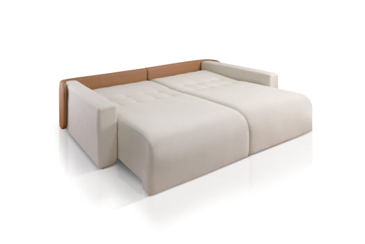 SOFÁ SAMANTHA EM MOLAS ENSACADAS COM 2,30M - TECIDO LINHO BEGE 564