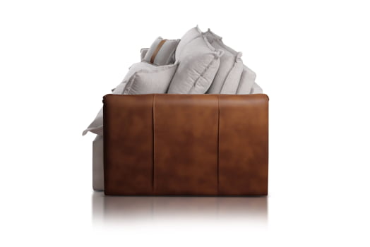 SOFÁ SUZAN EM MOLAS BONNEL FLEX COM 2,20M - TECIDO BUCLÊ CINZA 515